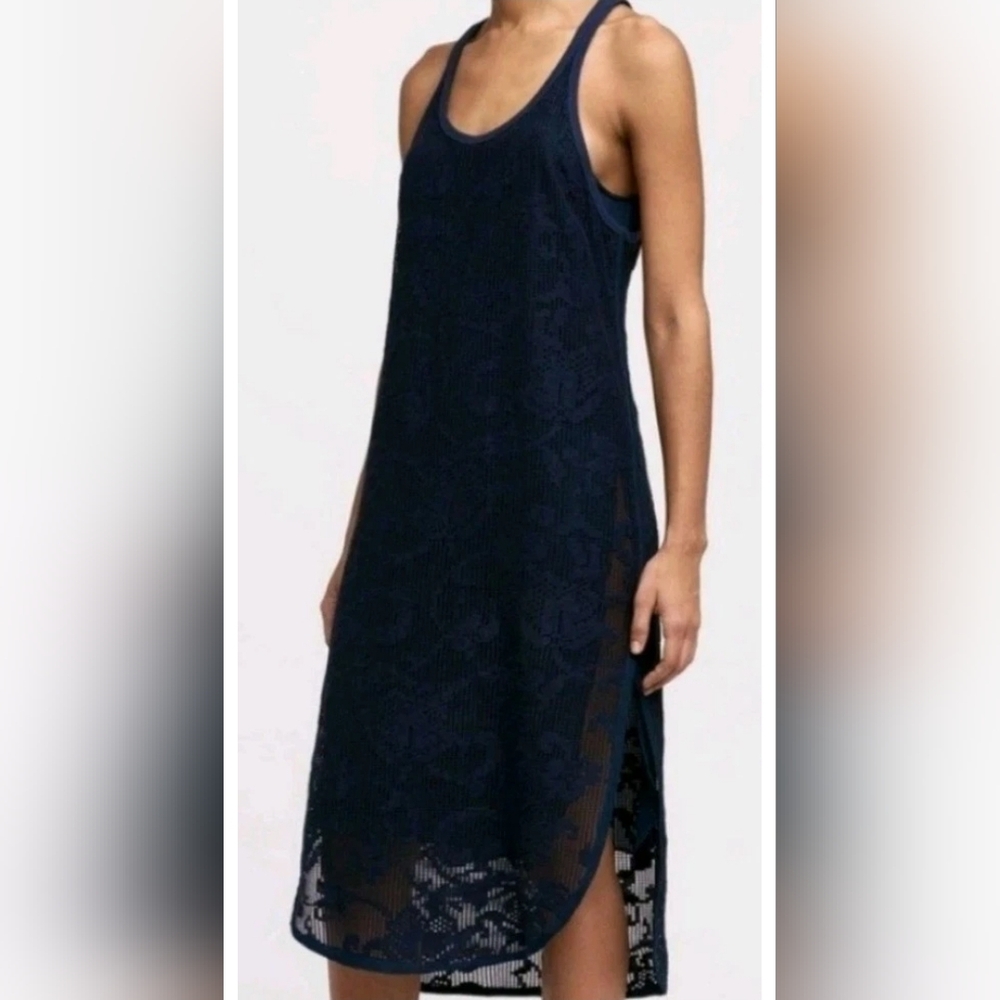 Rag & Bone Dress Womens Size XS Stella Blue Lace Racerback Sleeveless Lined